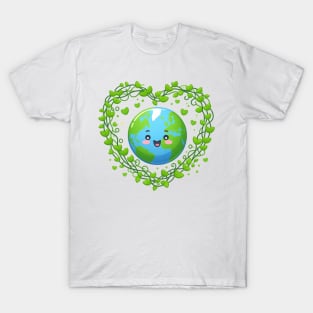 Earth Day 2024 Heart Earth Day Kids Boys Girl T-Shirt